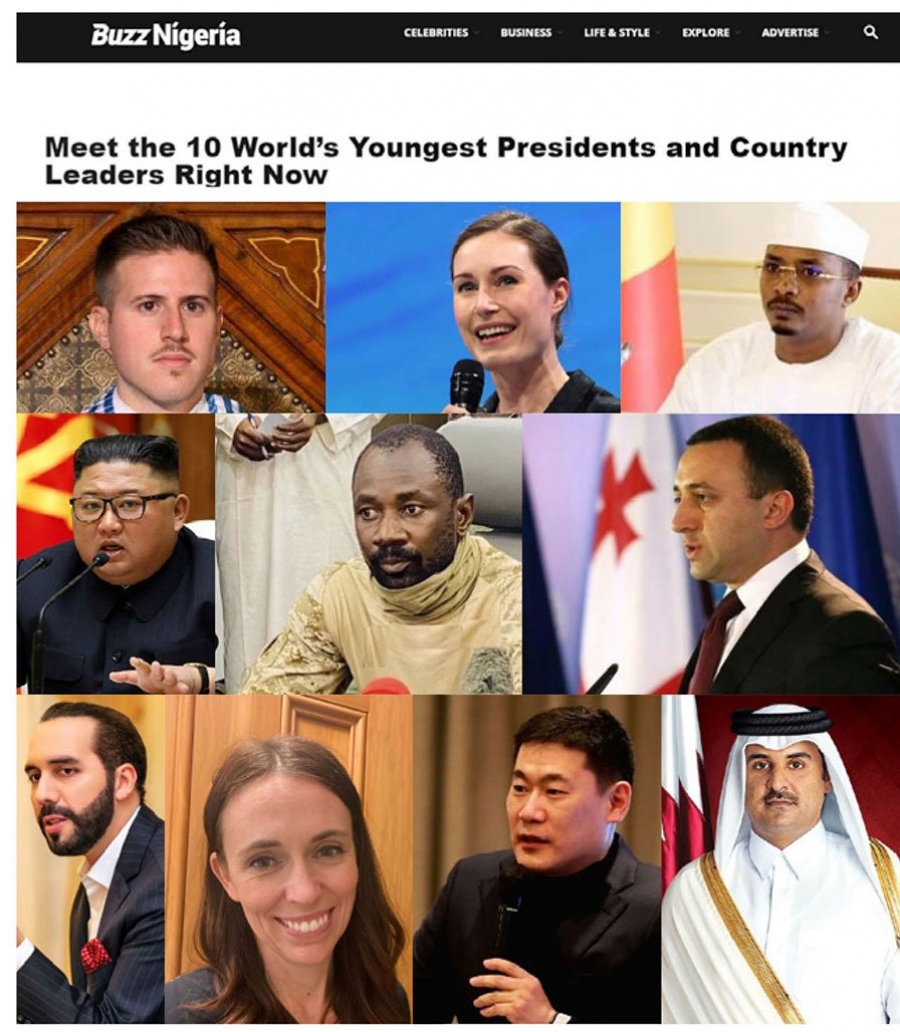 Дэлхийн улс орнуудын хамгийн залуу 10 лидер